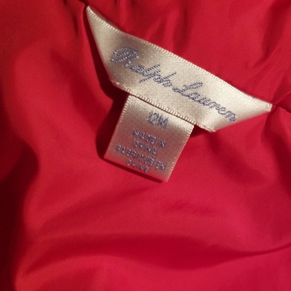 Red‎ Ralph Lauren jacket 12mo - Picture 4 of 6